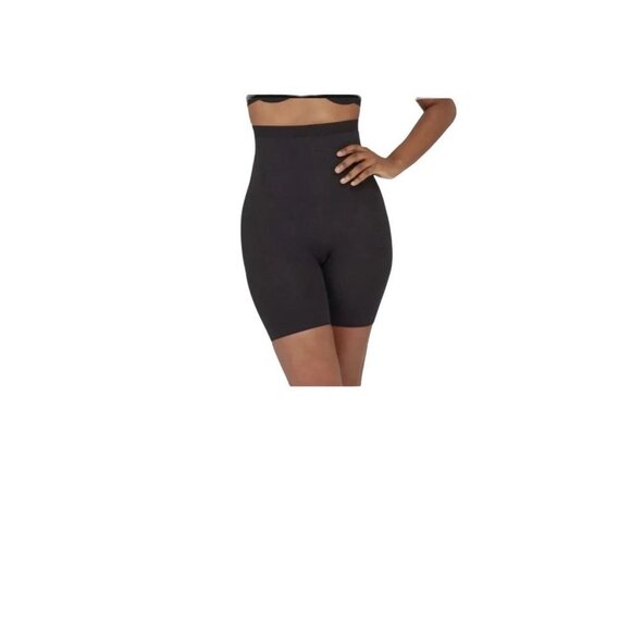 Assets by Sara Blakely High Waist Mid Thigh Black Sensational Shaper 58F42 SZ 5 - Picture 1 of 7